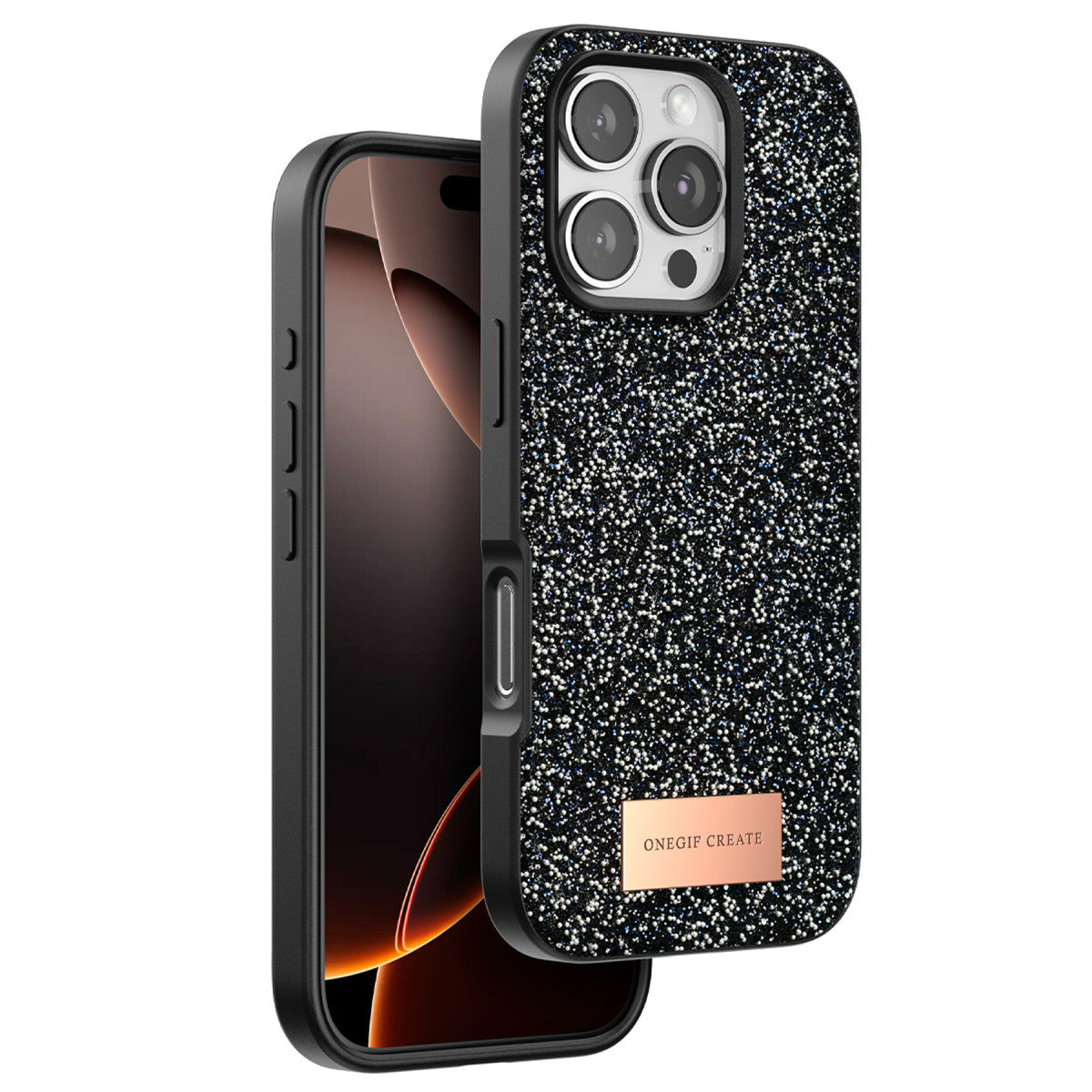 Onegif Apple iPhone 16 Pro Max Bright Simli Kapak